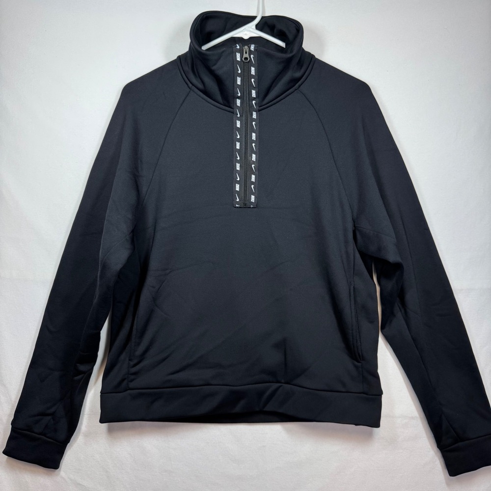 Nike Women's Therma-FIT Pullover Black Quarter Zip Training Top Sz XS - Picture 2 of 9